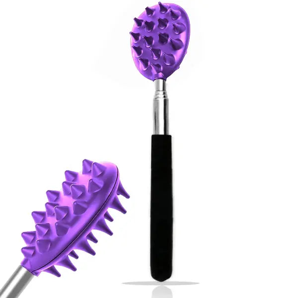 Extendable Cactus Back Scratcher with 1/4-inch & 1/2-inch Spikes Retractable One-Hand Itch Stick for Men & Women