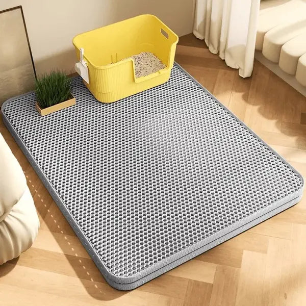 Extra Large Cat Litter Mat - Heavy Duty Waterproof 2-Layer Non-Slip Washable Sand Stopper