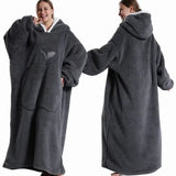Polar Fleece Wearable Blanket Adult Oversized Cozy TV Warmth