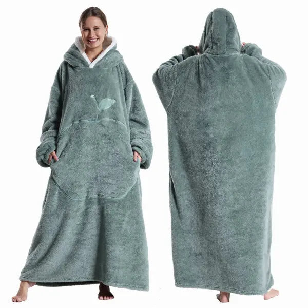 Polar Fleece Wearable Blanket Adult Oversized Cozy TV Warmth - FH147 / Cloth Length 140cm