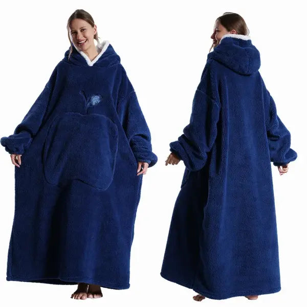Polar Fleece Wearable Blanket Adult Oversized Cozy TV Warmth - FH146 / Cloth Length 140cm