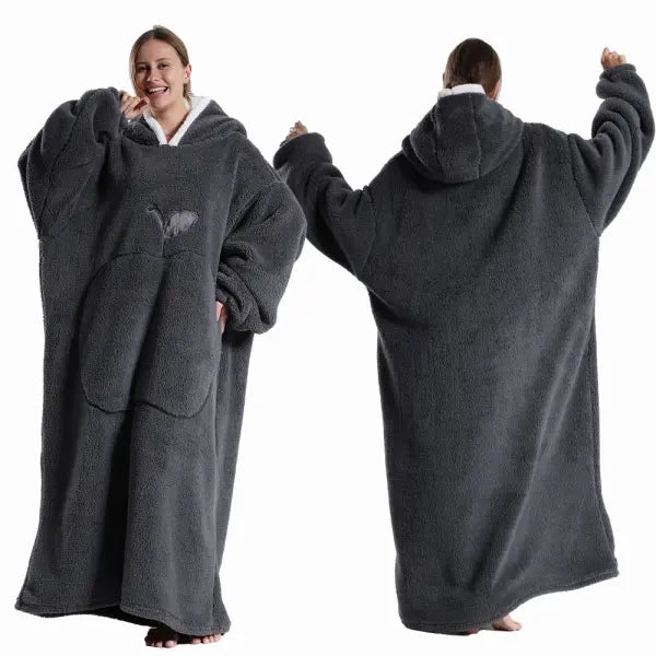 Polar Fleece Wearable Blanket Adult Oversized Cozy TV Warmth - FH143 / Cloth Length 140cm