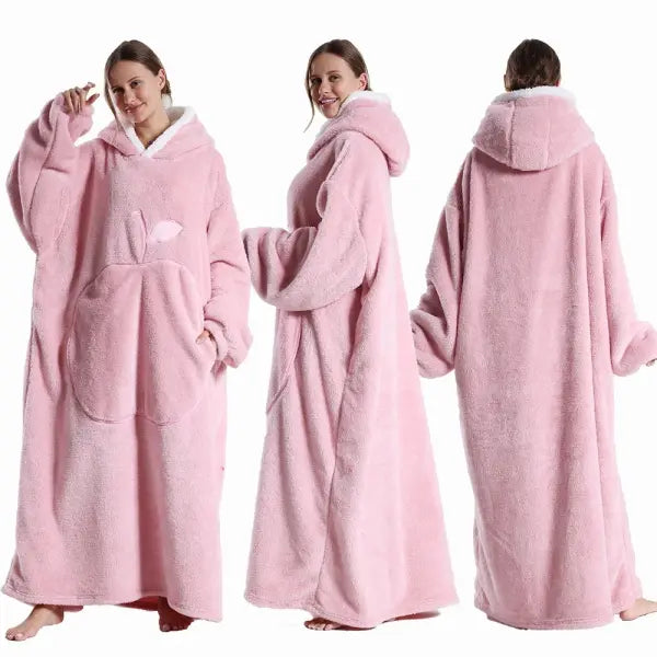 Polar Fleece Wearable Blanket Adult Oversized Cozy TV Warmth