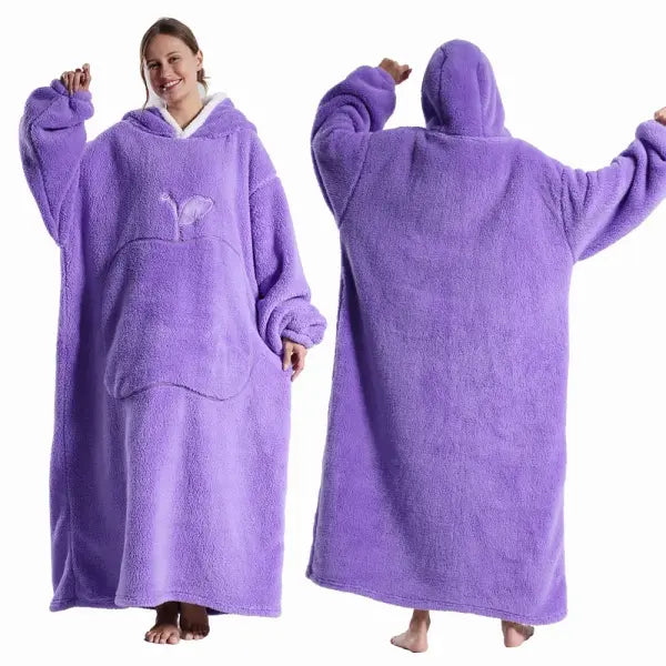 Polar Fleece Wearable Blanket Adult Oversized Cozy TV Warmth - FH142 / Cloth Length 140cm