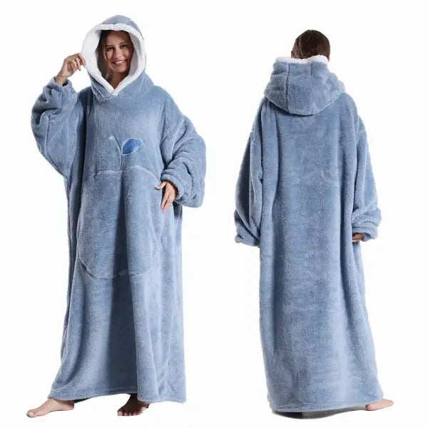 Polar Fleece Wearable Blanket Adult Oversized Cozy TV Warmth - FH149 / Cloth Length 140cm