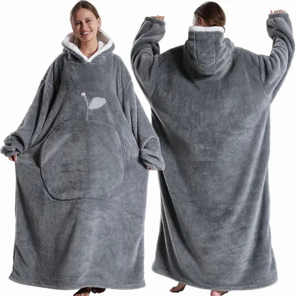 Polar Fleece Wearable Blanket Adult Oversized Cozy TV Warmth