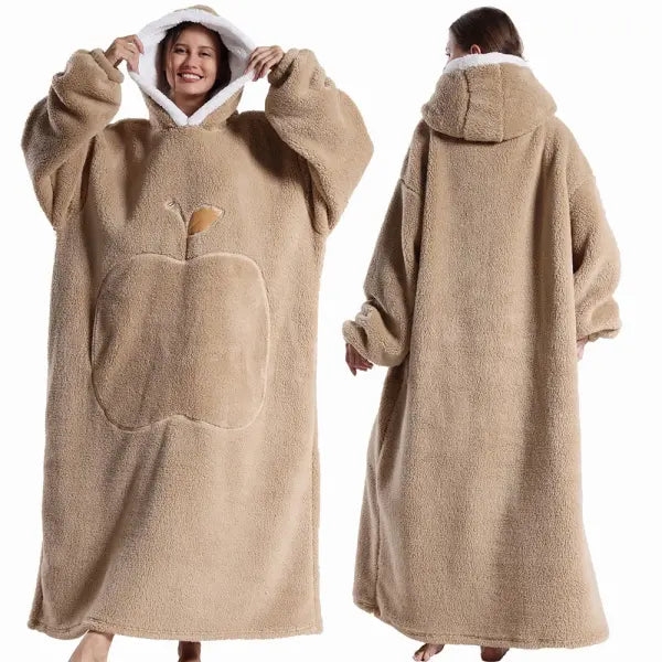 Polar Fleece Wearable Blanket Adult Oversized Cozy TV Warmth