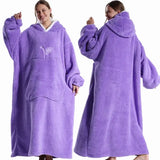Polar Fleece Wearable Blanket Adult Oversized Cozy TV Warmth