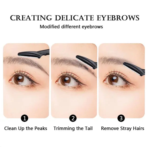 Eyebrow Trimmer Knives Stainless Steel Precision Face Hair Removal