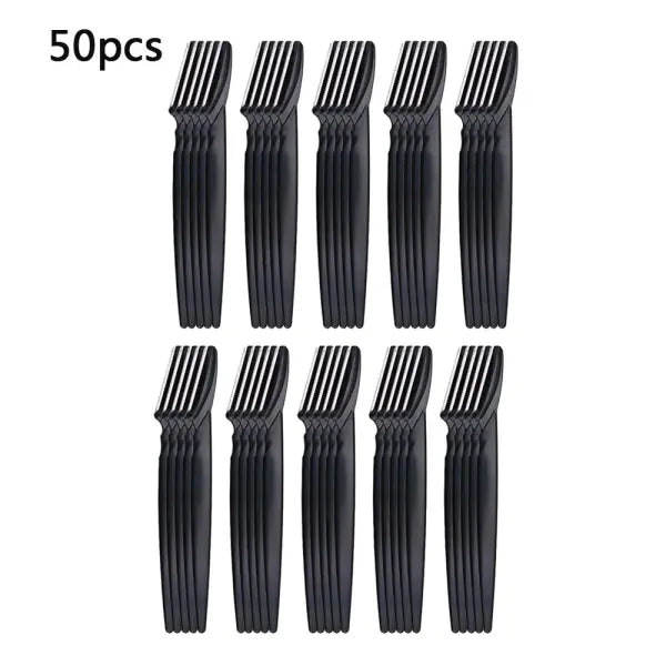 Eyebrow Trimmer Knives Stainless Steel Precision Face Hair Removal - 50pcs
