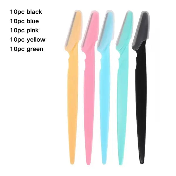Eyebrow Trimmer Knives Stainless Steel Precision Face Hair Removal - Mix 50pc