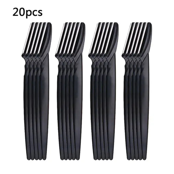 Eyebrow Trimmer Knives Stainless Steel Precision Face Hair Removal - 20pcs