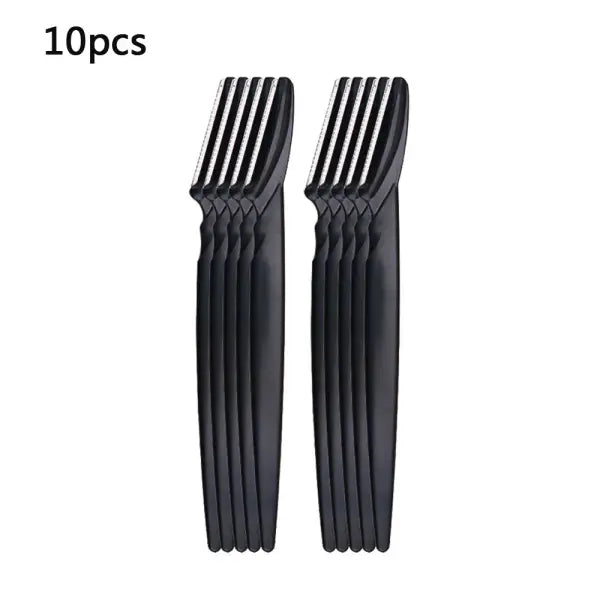 Eyebrow Trimmer Knives Stainless Steel Precision Face Hair Removal - 10pcs