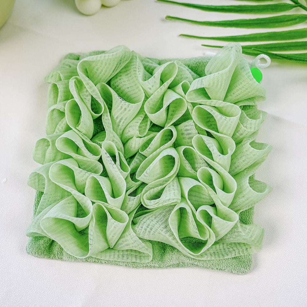 Two-in-one Foaming Net Ball Can Not Disperse Soap Foaming Net - Green / 17x17cm