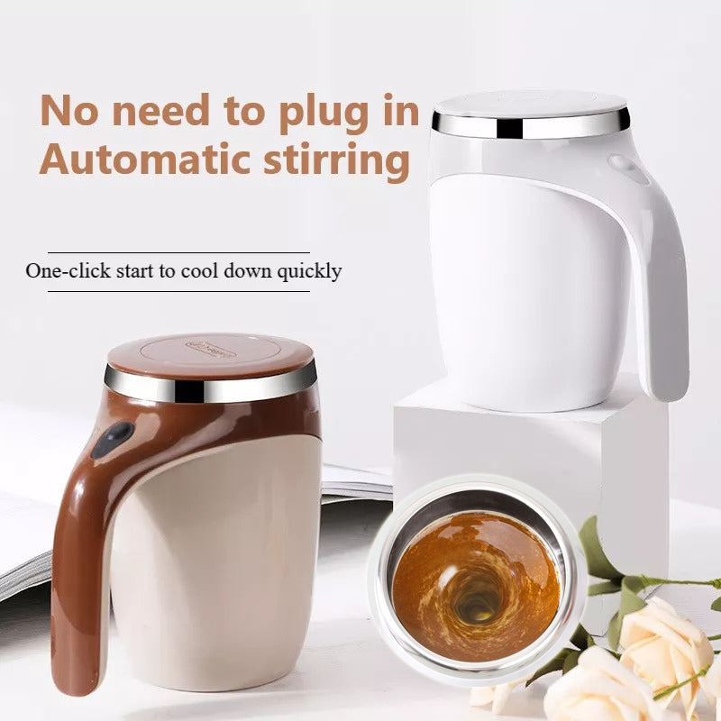 Portable Automatic Stirring Cup for Coffee and Tea