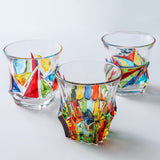 European Style New Enamel Whisky Glass With Colorful Woven Pattern - Hair Remover