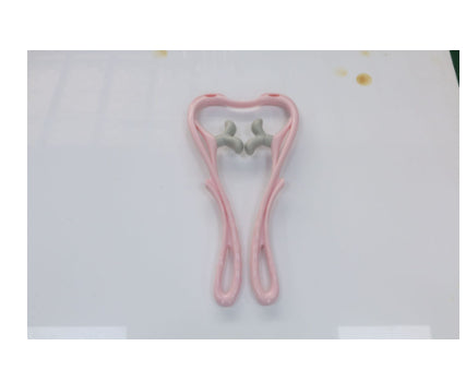 Multifunctional Manual Six-wheel Neck Massager Massage Relieve Roller Massage Tool - New Thumb pink