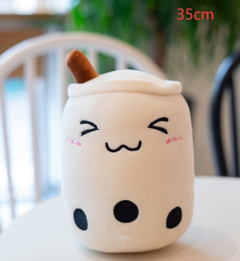 Cute Fruit Drink Plush Doll and Stuffed Animal Hugging Pillow - White triangle eyes / 35cm