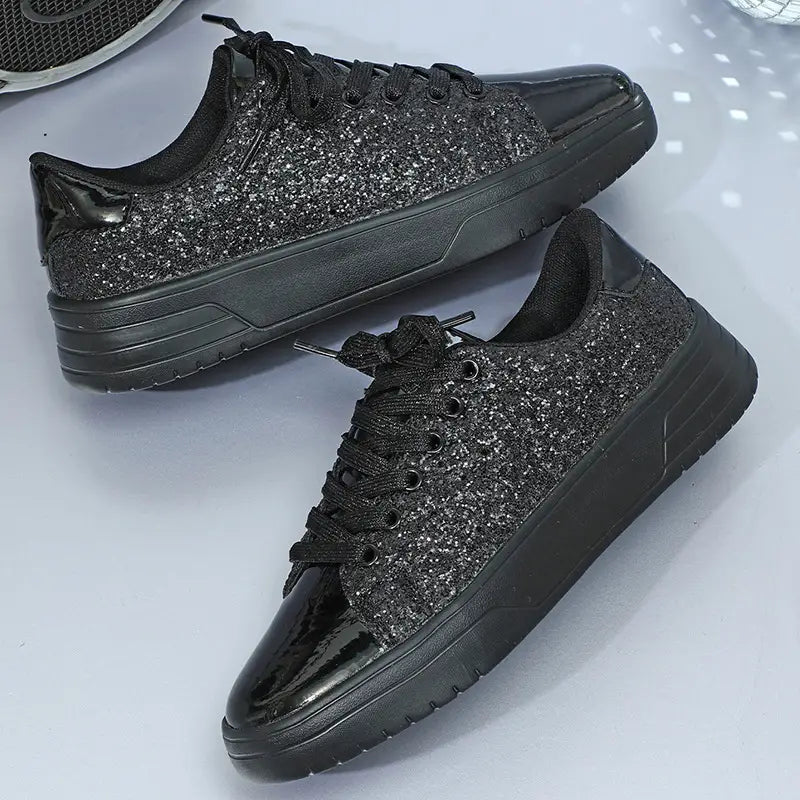 Glitter Flats - Sparkly Fashion Sneakers with Sequin Design