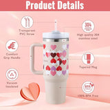 40oz Insulated Stainless Steel Tumbler with Handle and Lid