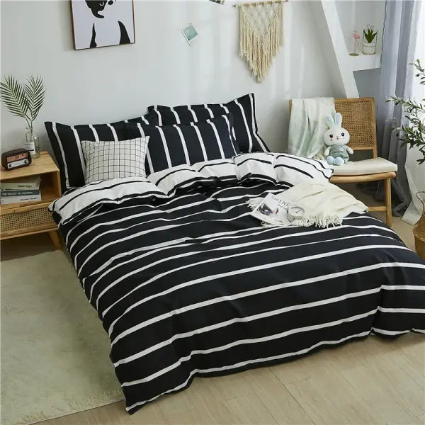 Fall Simple plaid Style Duvet Cover 220x240 Quilt Cover 1PCS Comforter Covers for double twin queen king bed size Plaid