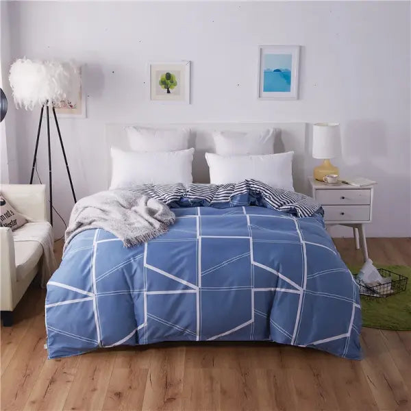 Fall Simple plaid Style Duvet Cover 220x240 Quilt Cover 1PCS Comforter Covers for double twin queen king bed size Plaid