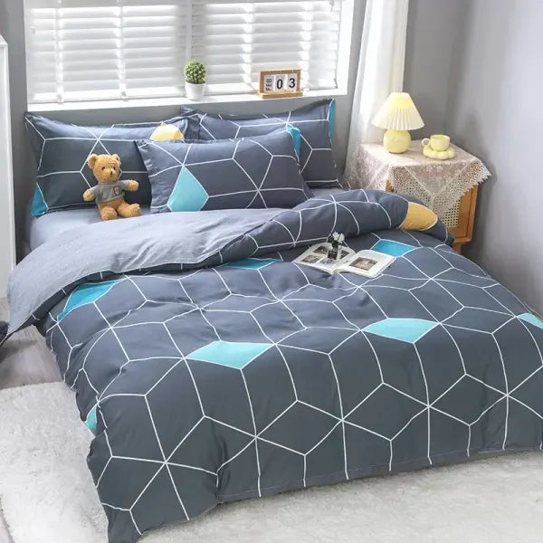 Fall Simple plaid Style Duvet Cover 220x240 Quilt Cover 1PCS Comforter Covers for double twin queen king bed size Plaid