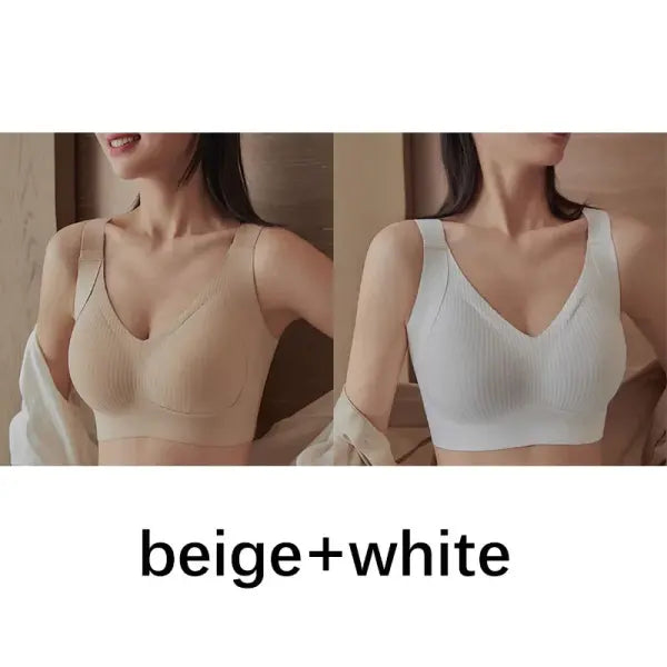 FallSweet Wireless Seamless Push Up Bra – Ultra-Soft Breathable Bralette – 1/2 Piece Set for All Cup Sizes - Mixed-5