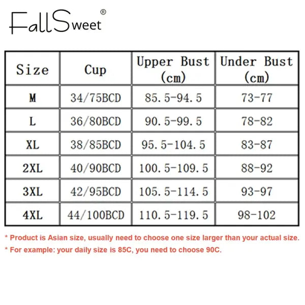 FallSweet 1/2PCS Seamless Push Up Bra for Woman Wireless Bralette Soft Comfortable Breathable Lingerie for Large &