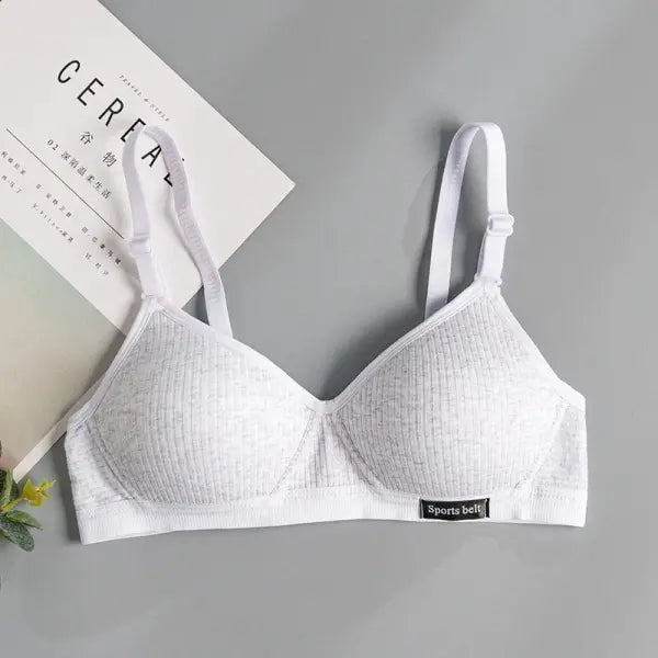 FallSweet Cotton Wireless Bra for Women Seamless Push Up Bras Comfortable V-Shaped Gathering Underwear AB Cup Intimate