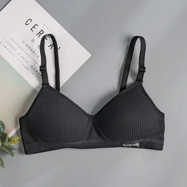 FallSweet Cotton Wireless Bra for Women Seamless Push Up Bras Comfortable V-Shaped Gathering Underwear AB Cup Intimate