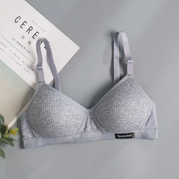 FallSweet Cotton Wireless Bra for Women Seamless Push Up Bras Comfortable V-Shaped Gathering Underwear AB Cup Intimate
