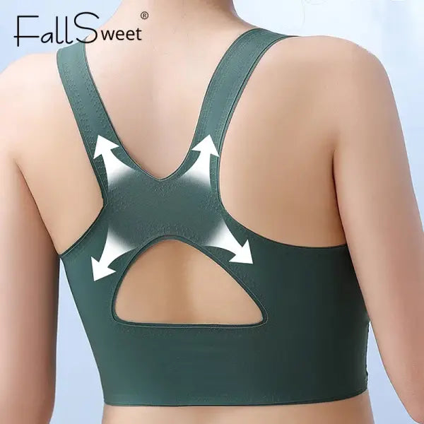 FallSweet Push Up Bra for Women Seamlesss Sport Bras Top Comfort Without Underwire Bralette Sexy Cross Back Bra