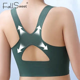 FallSweet Push Up Bra for Women Seamlesss Sport Bras Top Comfort Without Underwire Bralette Sexy Cross Back Bra
