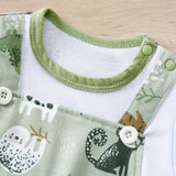Fallsweet Seamless Infant Zoo Animal Romper Soft Casual Play Wear