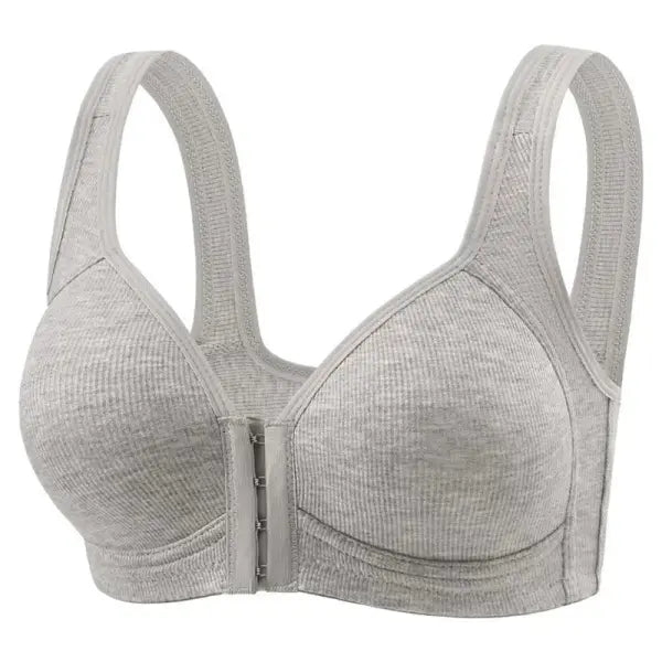Fallsweet Wire Free Brassiere Seamless Solid Push Up Mold Cup Bralette - darkgray / 2XL
