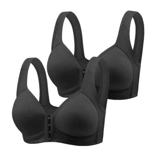 Fallsweet Wire Free Brassiere Seamless Solid Push Up Mold Cup Bralette - Blackblack / S
