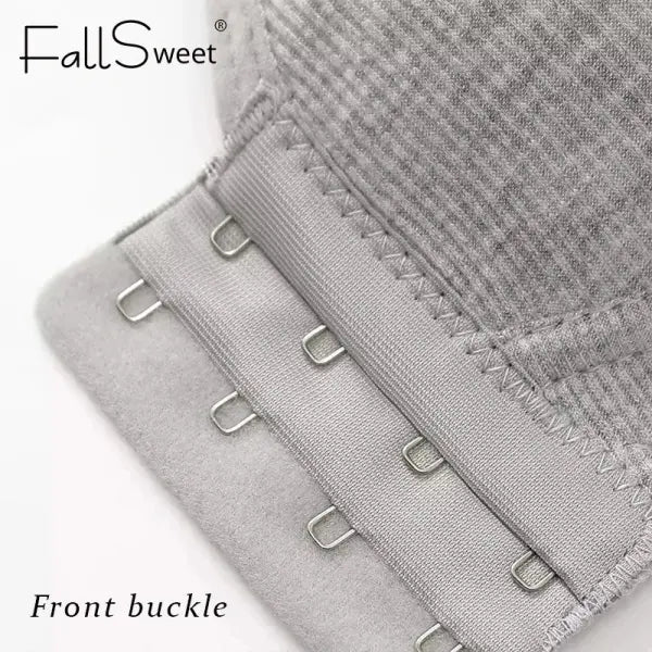 Fallsweet Wire Free Brassiere Seamless Solid Push Up Mold Cup Bralette