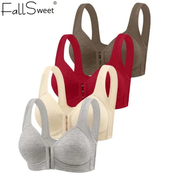 Fallsweet Wire Free Brassiere Seamless Solid Push Up Mold Cup Bralette