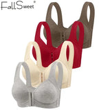 Fallsweet Wire Free Brassiere Seamless Solid Push Up Mold Cup Bralette