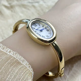 Famous Brand Bracelet Watch with Oval Case and Stainless Steel Strap