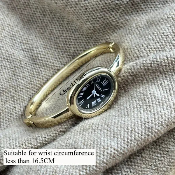 Famous Brand Bracelet Watch with Oval Case and Stainless Steel Strap - GDBK