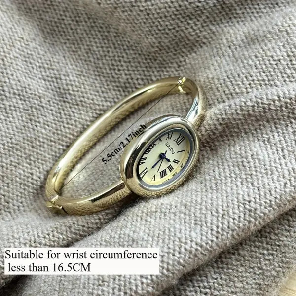 Famous Brand Bracelet Watch with Oval Case and Stainless Steel Strap - GD