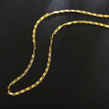Fine 925 Sterling Silver 18k Gold Necklace Link Chain for Women and Men