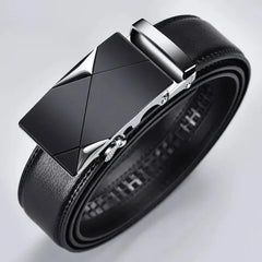 Fashion Business Men’s Belt – Luxury Brand Genuine PU Leather Belt with Metal Buckle for Jeans & Cargo Pants - Himpall