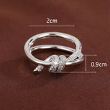 Fashion Classic Knot-Shaped CZ Ring for Women – Elegant Copper Ring for Daily Wear & Gifts