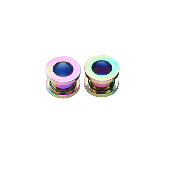 Fashion Colorful Small Stud Earrings – Stainless Steel Circle Hoop & Dangle Earrings - Style 45