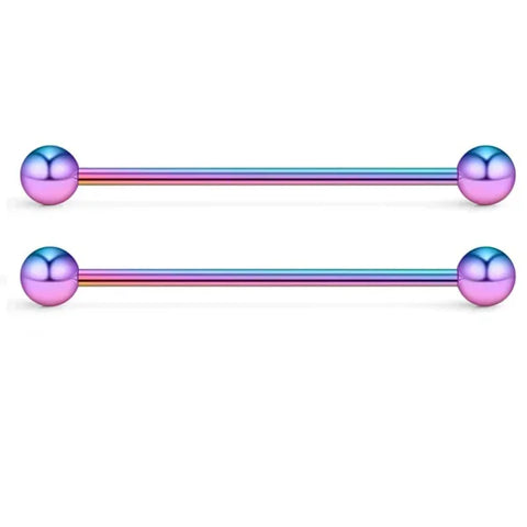 Fashion Colorful Small Stud Earrings – Stainless Steel Circle Hoop & Dangle Earrings - Style 46
