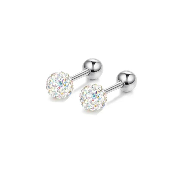 Fashion Colorful Small Stud Earrings – Stainless Steel Circle Hoop & Dangle Earrings - Style 25