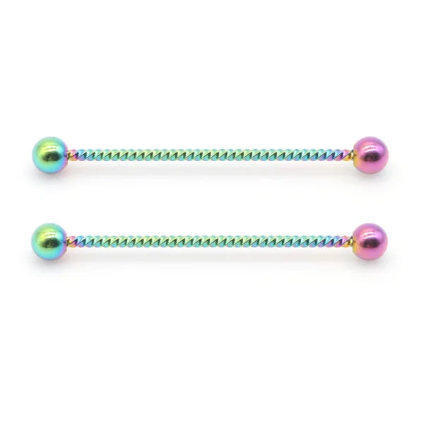 Fashion Colorful Small Stud Earrings – Stainless Steel Circle Hoop & Dangle Earrings - Style 49